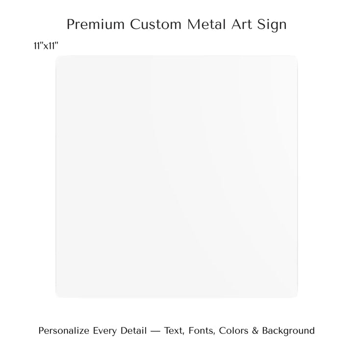 Custom Green Landscape Star Map Wall Art -11x11 metal art sign-ARTFULANE