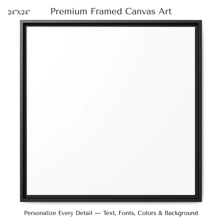 Personalized star map wall art with customizable background, title, names, date, location, and coordinates - 24x24 framed canvas-ARTFULANE