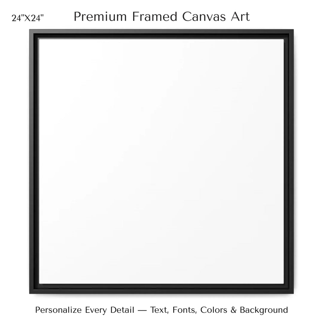 Custom star map wall art featuring a black city skyline, personalized with names, date, and constellation star chart - 24x24 framed canvas-ARTFULANE