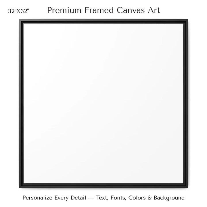 Framed personalized star map art over a scenic mountain landscape, custom title, names, date, and tagline -32x32 framed canvas-ARTFULANE