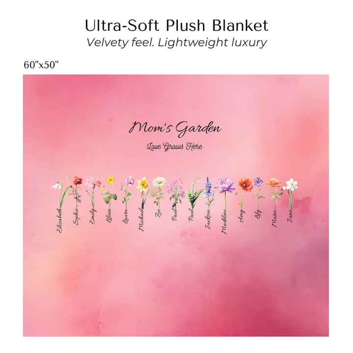 Create-Your-Custom-Watercolor-Birth-Month-Flower-Garden-Blanket-50x60-artfulane