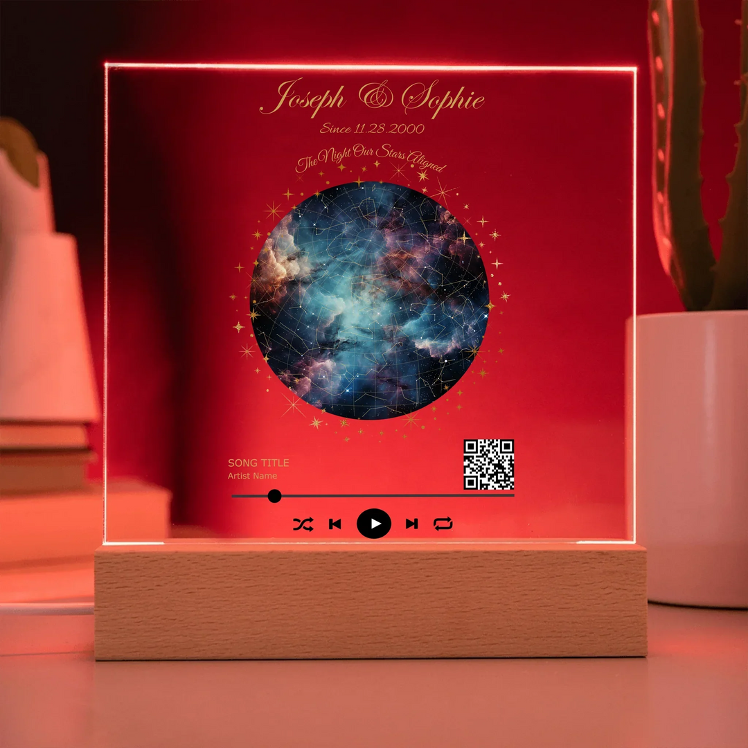 Acrylic Square with LED Base 9