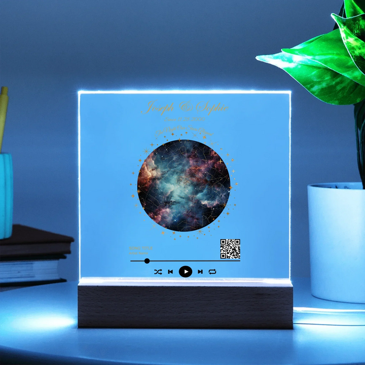 Acrylic Square with LED Base 10