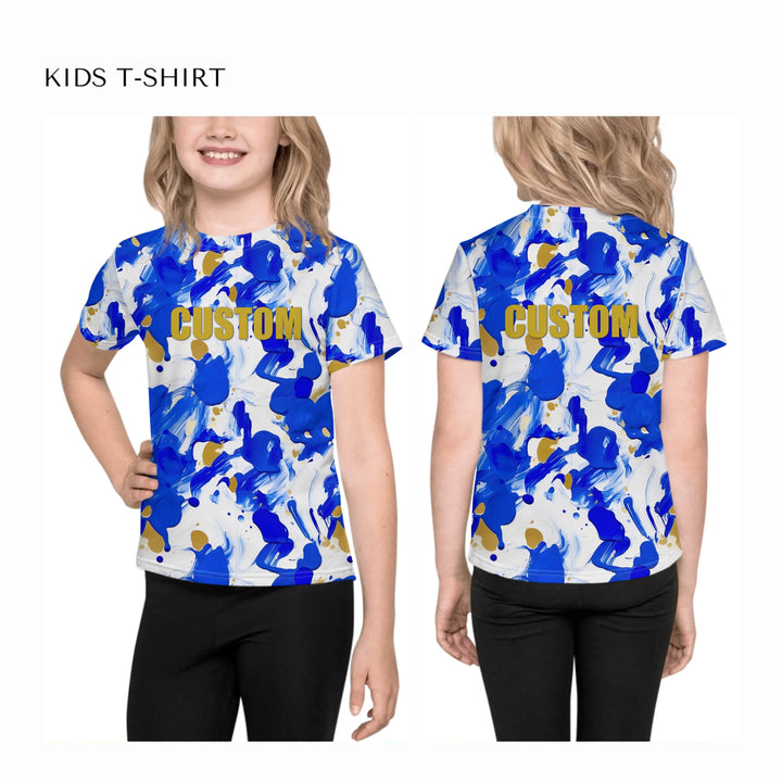 all-over-print-unisex-kids-crew-neck-t-shirt-on-model-front-and-back-artfulane