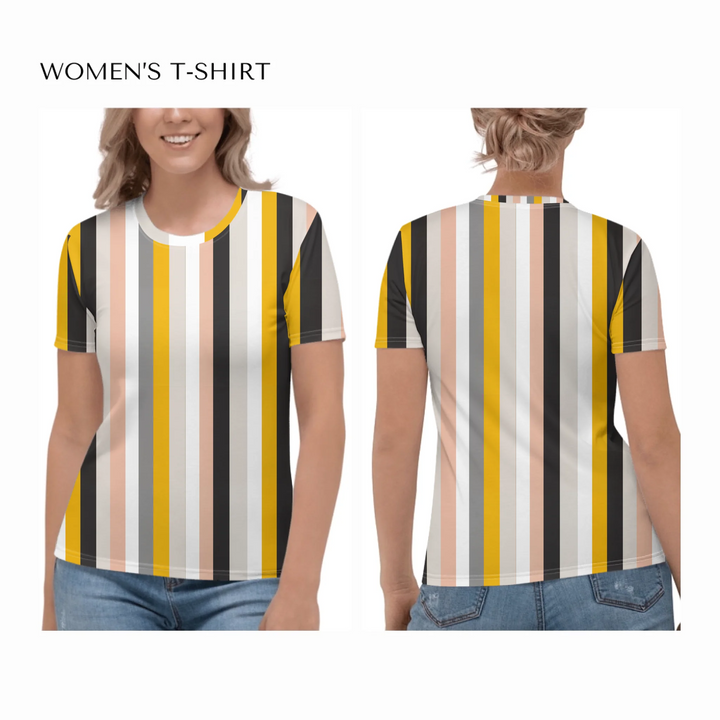all-over-print-womens-crew-neck-t-shirt-on model-front-and-back-artfulane