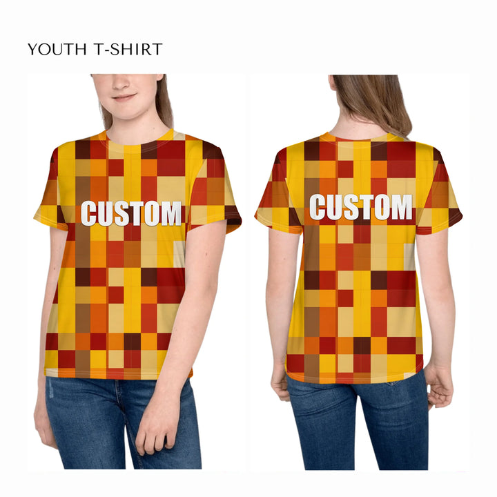 all-over-print-unisex-youth-crew-neck-t-shirt-on-girl-front-and-back-artfulane