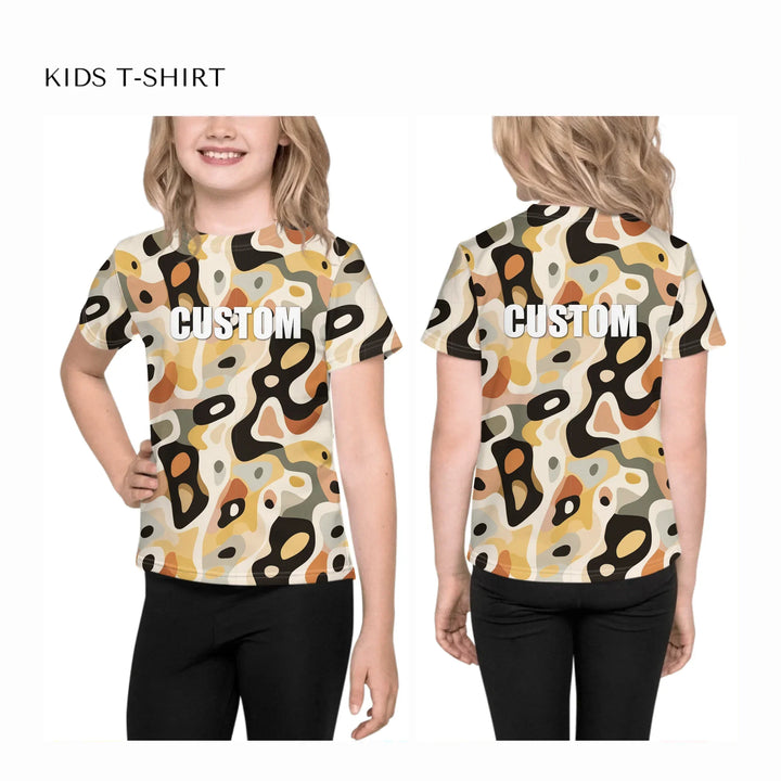 all-over-print-unisex-kids-crew-neck-t-shirt-on-model-front-and-back-artfulane
