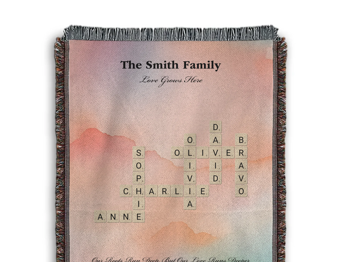 woven throw canva