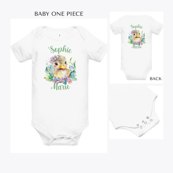 watercolor-spring-ducks-custom-baby-onesie-artfulane