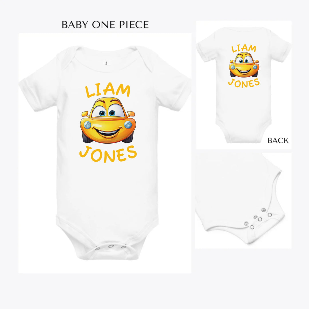 Smiling-Cars-custom-baby-onesie-artfulane