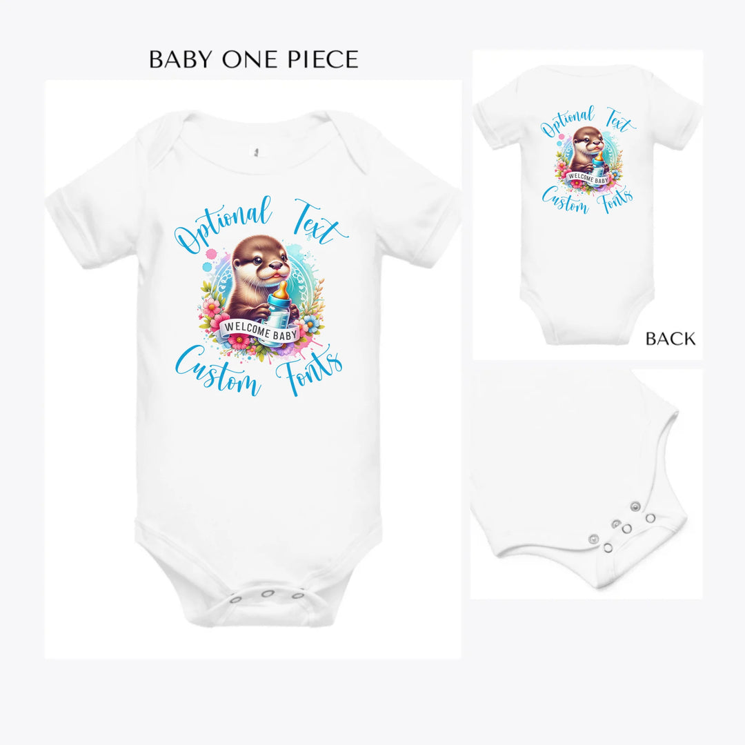 Baby-Otter-custom-baby-onesie-artfulane