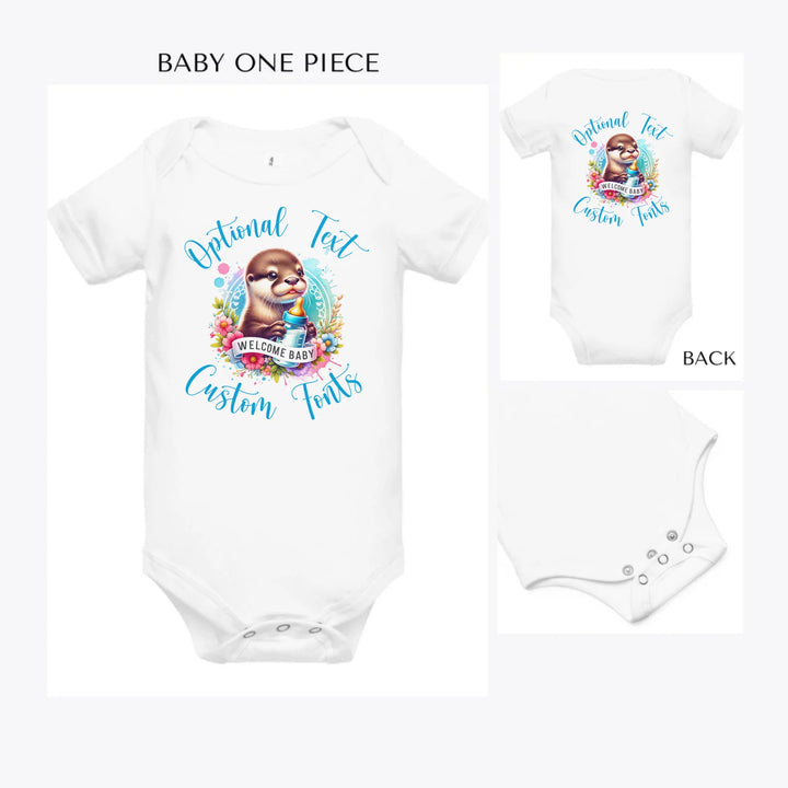 Baby-Otter-custom-baby-onesie-artfulane