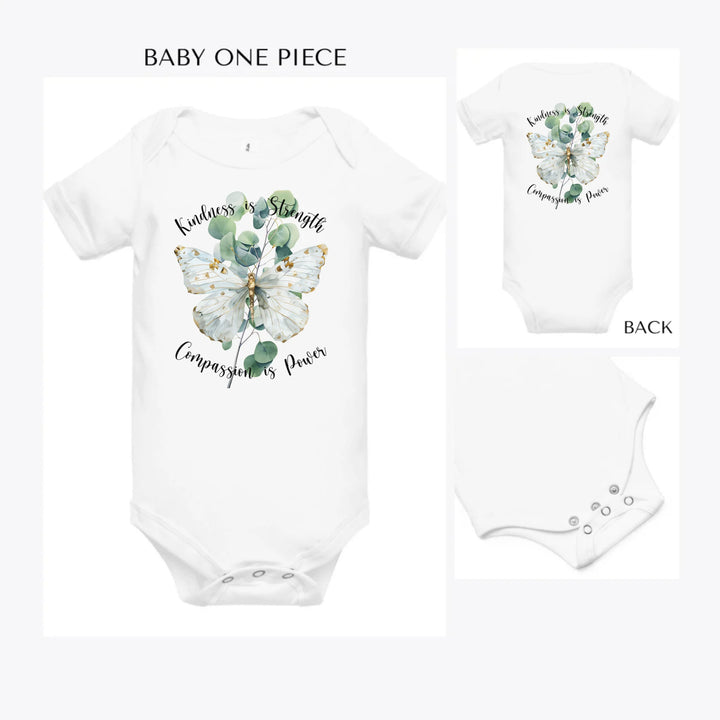 Watercolor-Butterflies-on-Botanicals-custom-baby-onesie-artfulane