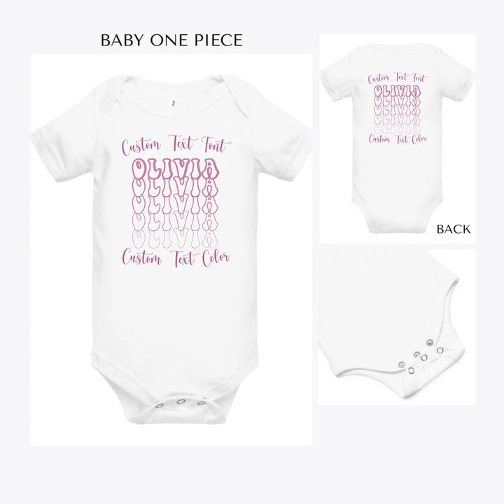 Stacked-Retro-Text-custom-baby-onesie-artfulane