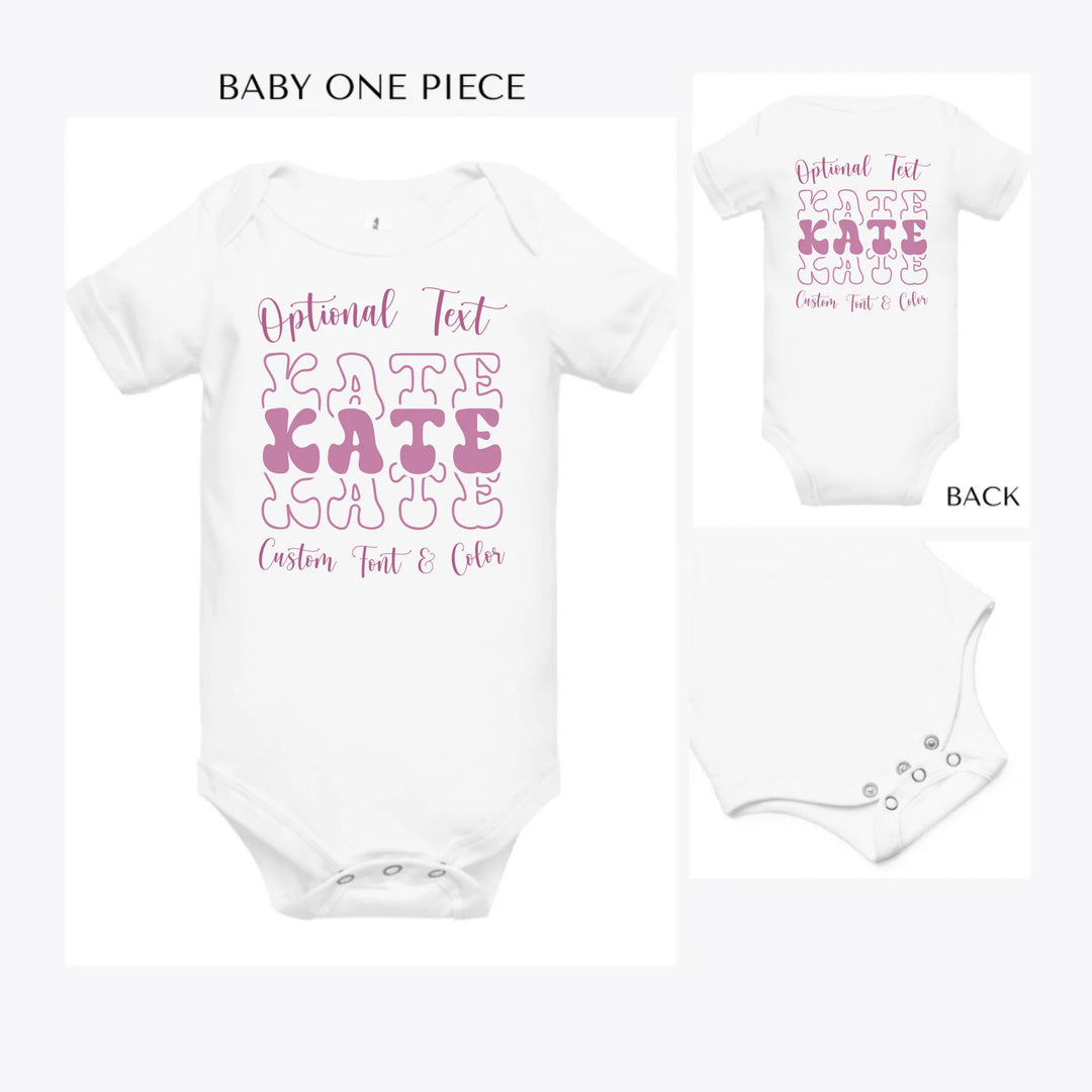 Stacked-Vintage-Text-custom-baby-onesie-artfulane