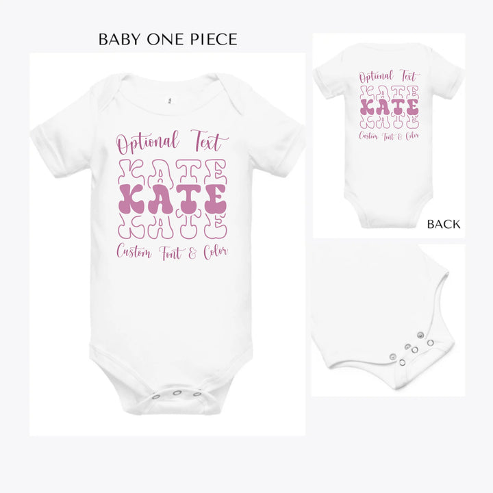 Stacked-Vintage-Text-custom-baby-onesie-artfulane