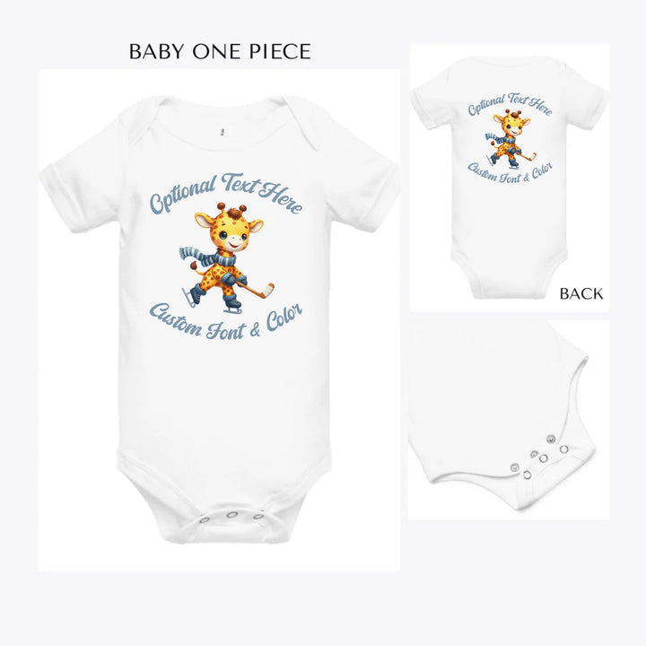 Ice-Hockey-Cute-Animals-custom-baby-onesie-artfulane
