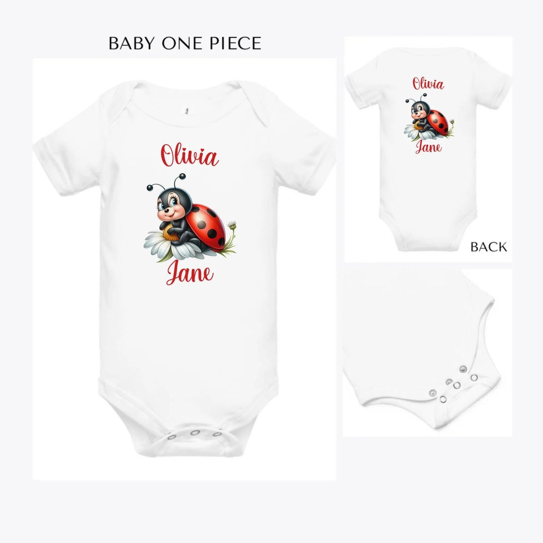 Spring-Ladybug-custom-baby-onesie-artfulane