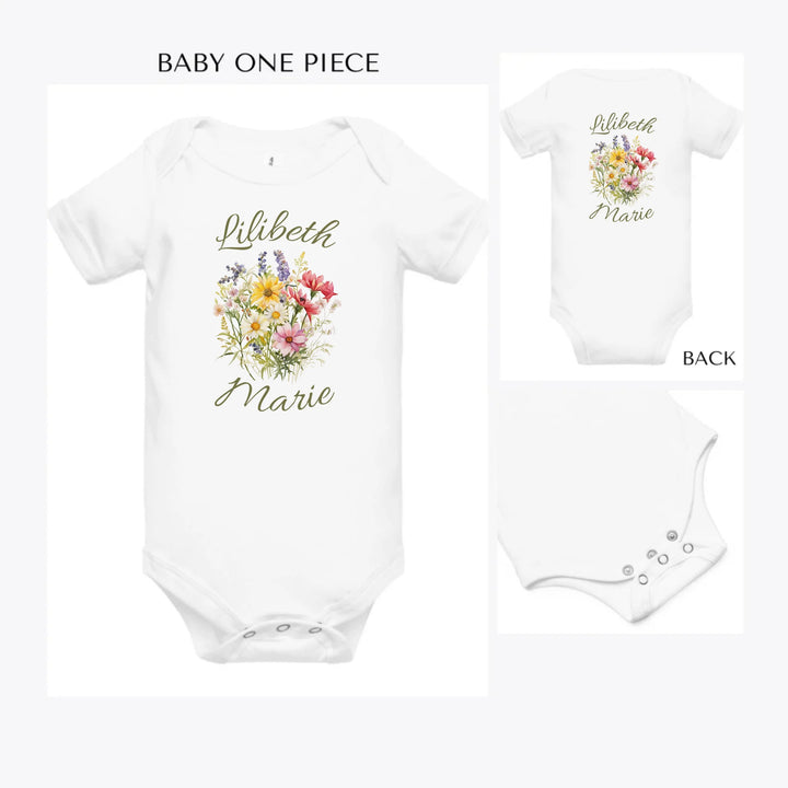 Watercolor-Wildflower-Bouquet-custom-baby-onesie-artfulane