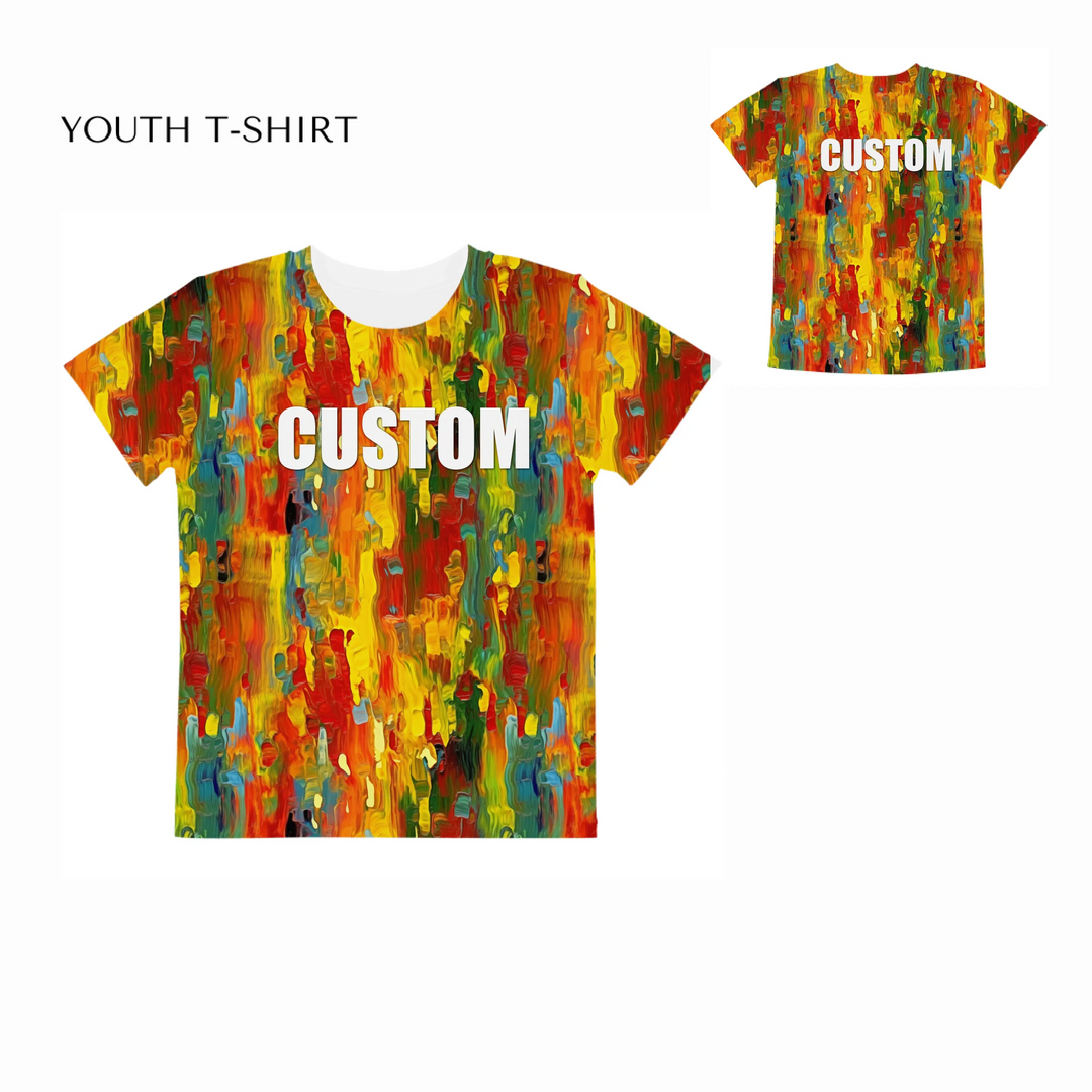 Custom-Modern-Abstract-T-Shirt-Textured-Abstract-all-over-print-unisex-youth-crew-neck-t-shirt-front-and-back-artfulane