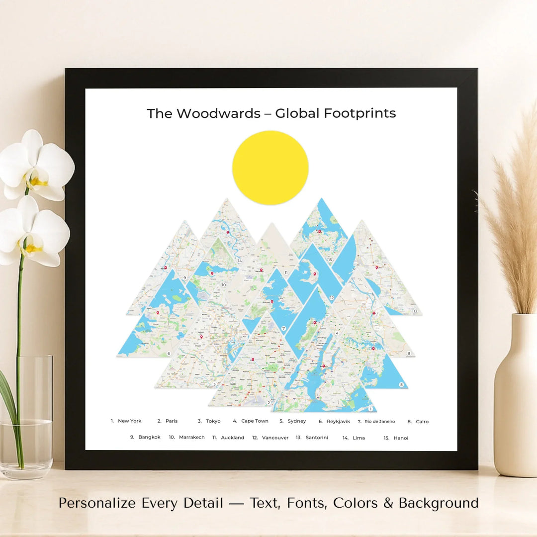 framed canvas on shelf-ARTFULANE