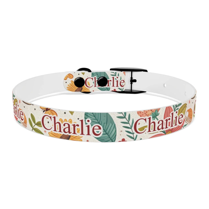 Back-Personalized pet collar with custom text and playful pattern; available in 10 colorful designs for dogs or cats-ARTFULANE