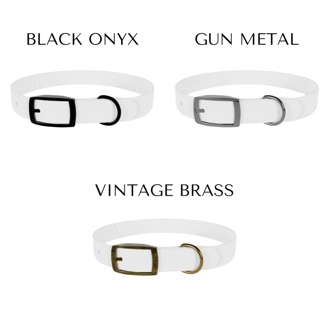 FINISHES-Personalized pet collar with two custom text lines and playful pattern; available in 10 colorful designs for dogs or cats-ARTFULANE