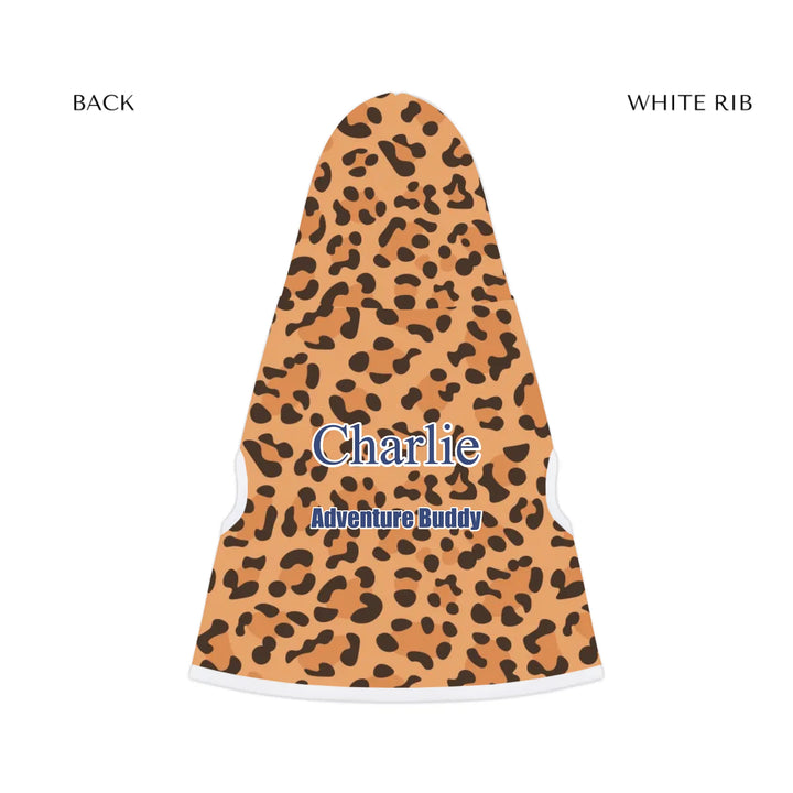 pet hoodie white rib back - Personalized Animal Print pet hoodie with custom text like a name. Available in different animal print colors (leopard, cow, snake, crocodile, cheetah, dalmatian, giraffe, zebra, tiger, scales) for dogs or cats-ARTFULANE