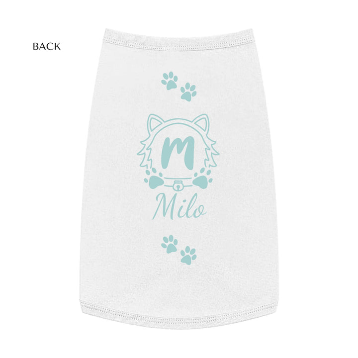 Personalized Monogram Name pet tank top with custom text. Available in different monogram styles in any color for dogs or cats-ARTFULANE