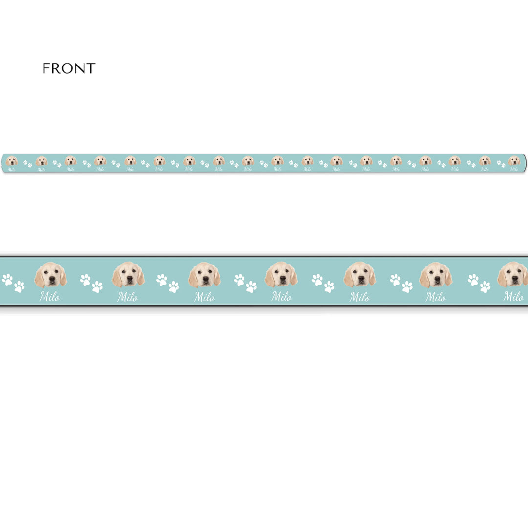Personalized Photo pet leash with custom text like a name. Available in different in any color for dogs or cats-ARTFULANE