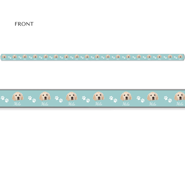 Personalized Photo pet leash with custom text like a name. Available in different in any color for dogs or cats-ARTFULANE