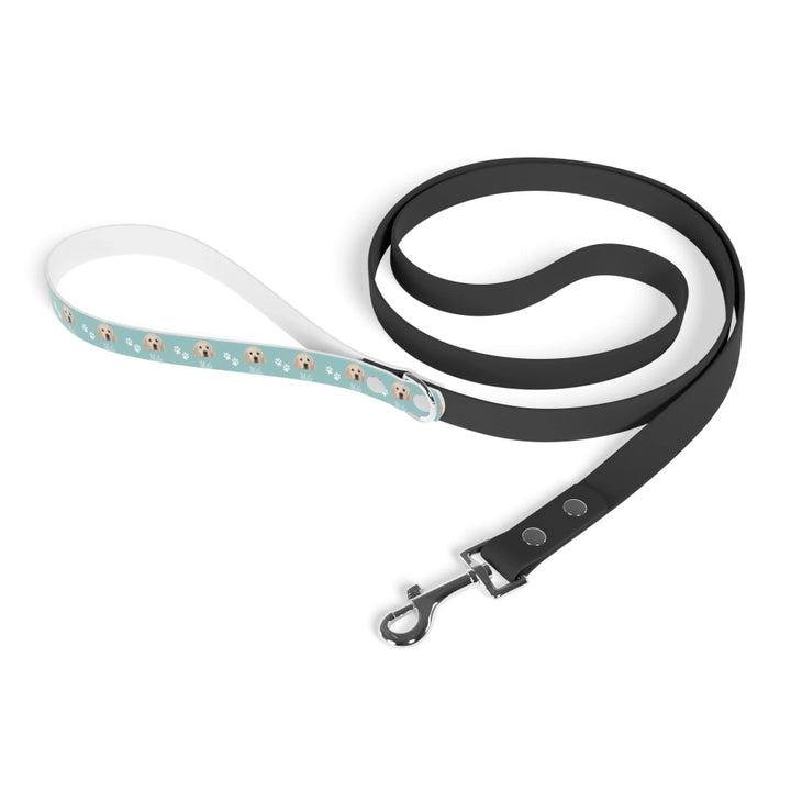 Folded Personalized Photo pet leash with custom text like a name. Available in different in any color for dogs or cats-ARTFULANE