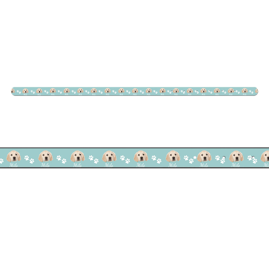 Personalized Photo pet collar with custom text like a name. Available in different in any color for dogs or cats-ARTFULANE