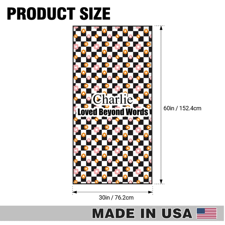 Personalized Retro Groovy pet towel with custom text like a name. Available in different retro groovy pattern colors for dogs or cats-ARTFULANE