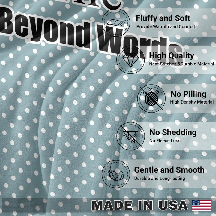 Personalized polka dots pet blanket with custom text like a name. Available in different polka dot pattern colors for dogs or cats-ARTFULANE