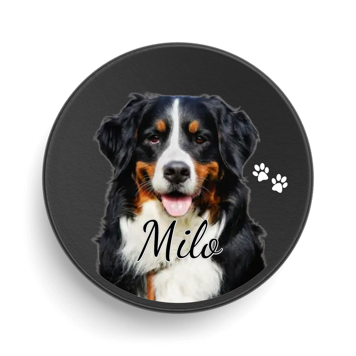Custom personalized Photo Hockey Puck featuring uploaded photo, name, and matching design in any color — premium gift for sport lovers by ARTFULANE