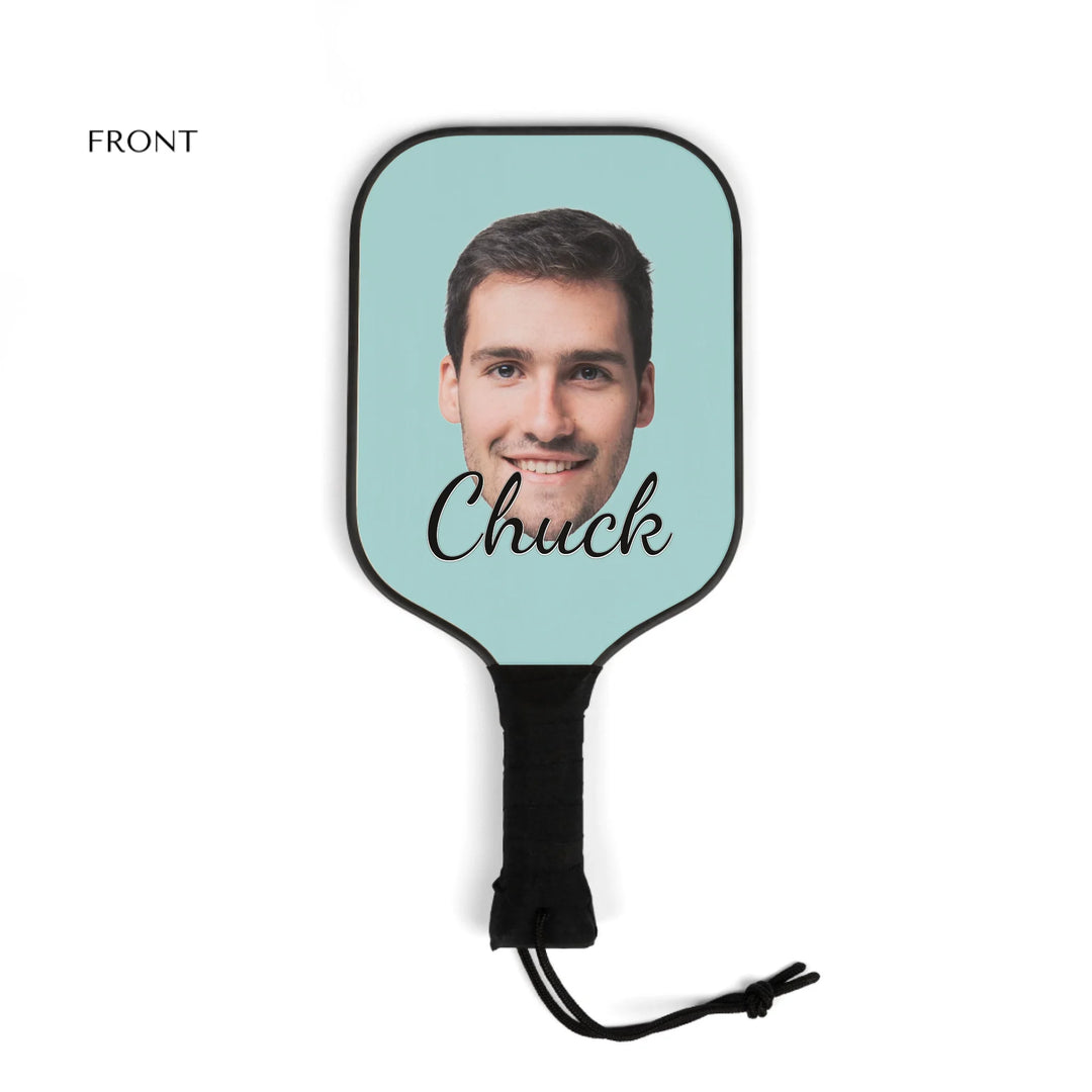 Custom personalized Photo face cutout pickleball kit featuring uploaded photo, name, and matching design in any color — premium gift for sport lovers by ARTFULANE