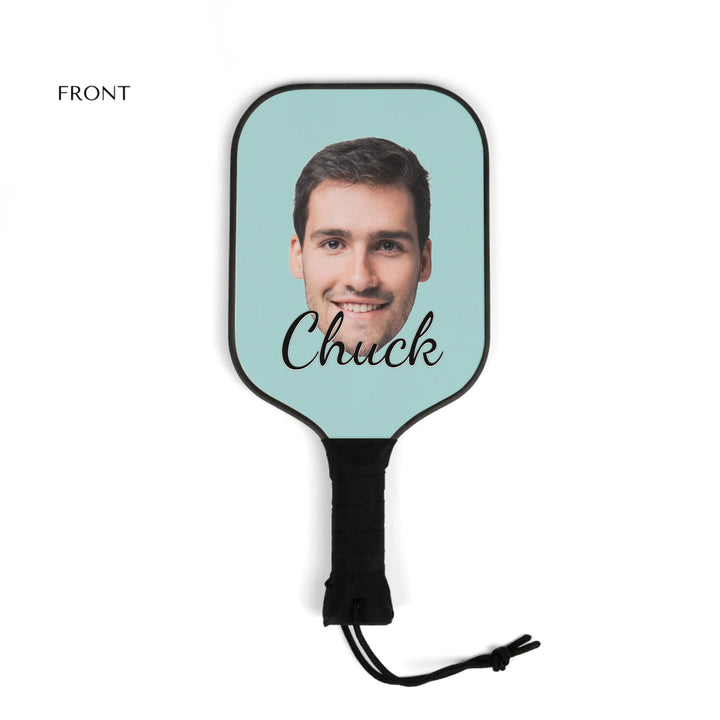 Custom personalized Photo face cutout pickleball kit featuring uploaded photo, name, and matching design in any color — premium gift for sport lovers by ARTFULANE