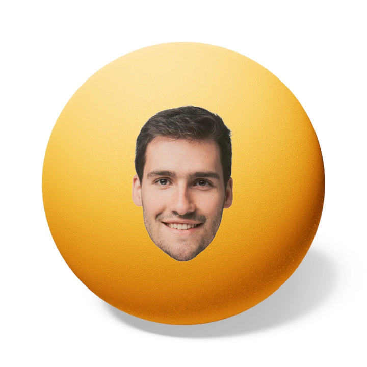 Custom personalized Photo face cutout ping pong ball featuring uploaded photo, name, and matching design in any color — premium gift for sport lovers by ARTFULANE