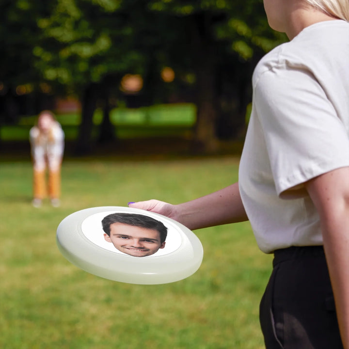 Custom personalized Photo face cutout Frisbee featuring uploaded photo, name, and matching design in any color — premium gift for sport lovers by ARTFULANE