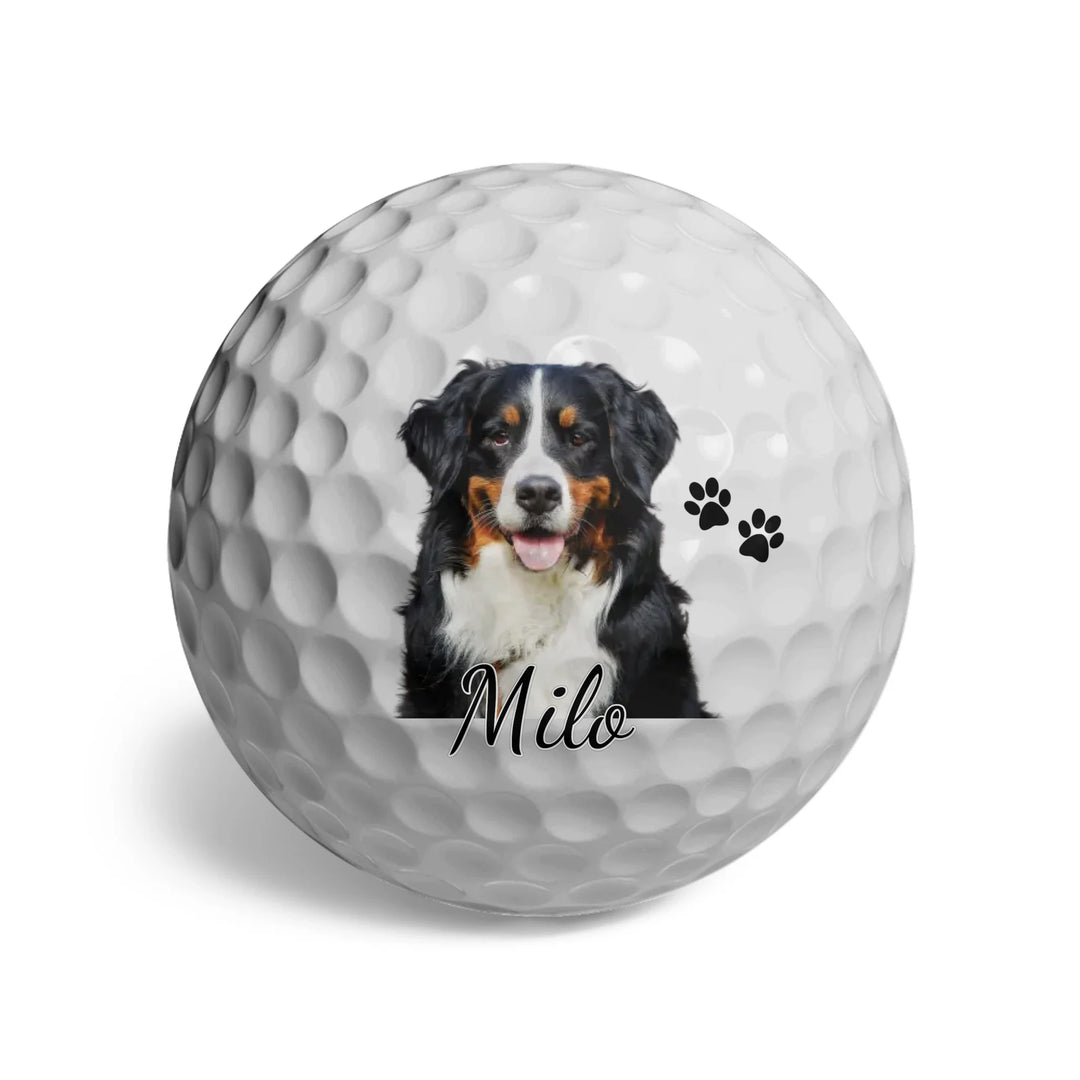 Custom personalized Golf Ball featuring uploaded photo, name, and matching design in any color — premium gift for golf lovers by ARTFULANE