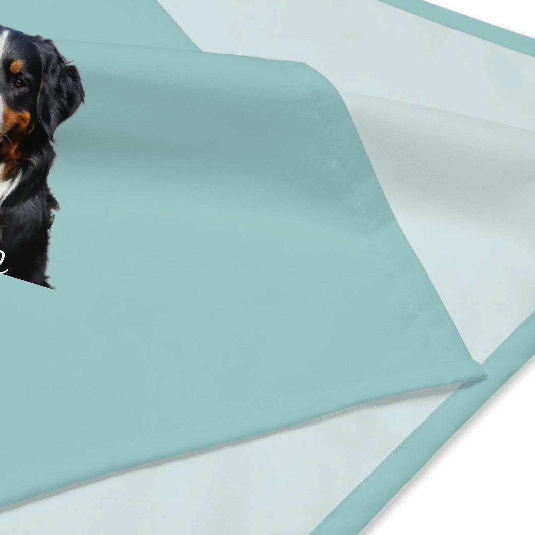 Personalized Photo pet bandana with custom text like a name. Available in different in any color for dogs or cats-ARTFULANE
