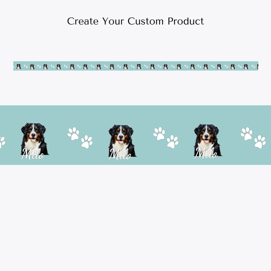 Personalized Photo pet leash with custom text like a name. Available in any color for dogs or cats-ARTFULANE