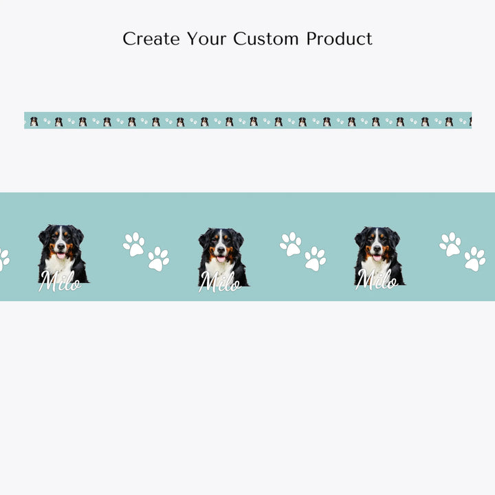 Personalized Photo pet leash with custom text like a name. Available in any color for dogs or cats-ARTFULANE