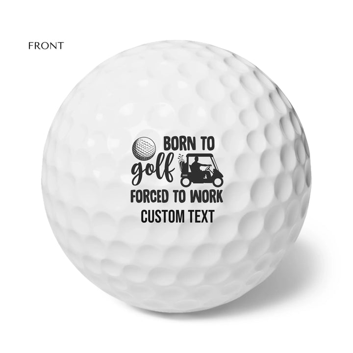 Personalized golf balls set of 6 with custom spiral text — add initials, name, or quote in any color and font style — premium gift for golfers by ARTFULANE