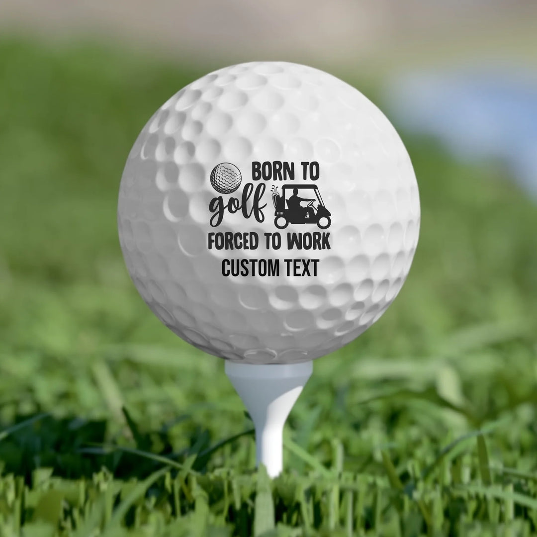 Personalized golf balls set of 6 with custom spiral text — add initials, name, or quote in any color and font style — premium gift for golfers by ARTFULANE