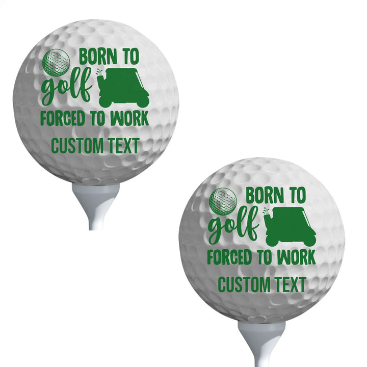 Personalized golf balls with custom spiral text — add initials, name, or quote in any color and font style — premium gift for golfers by ARTFULANE