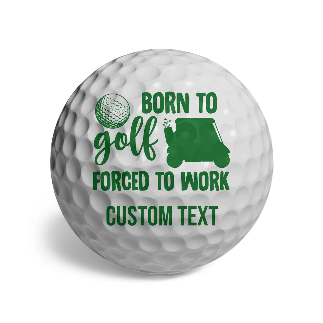 Personalized golf balls with custom spiral text — add initials, name, or quote in any color and font style — premium gift for golfers by ARTFULANE