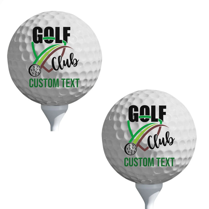 Personalized golf balls with custom spiral text — add initials, name, or quote in any color and font style — premium gift for golfers by ARTFULANE