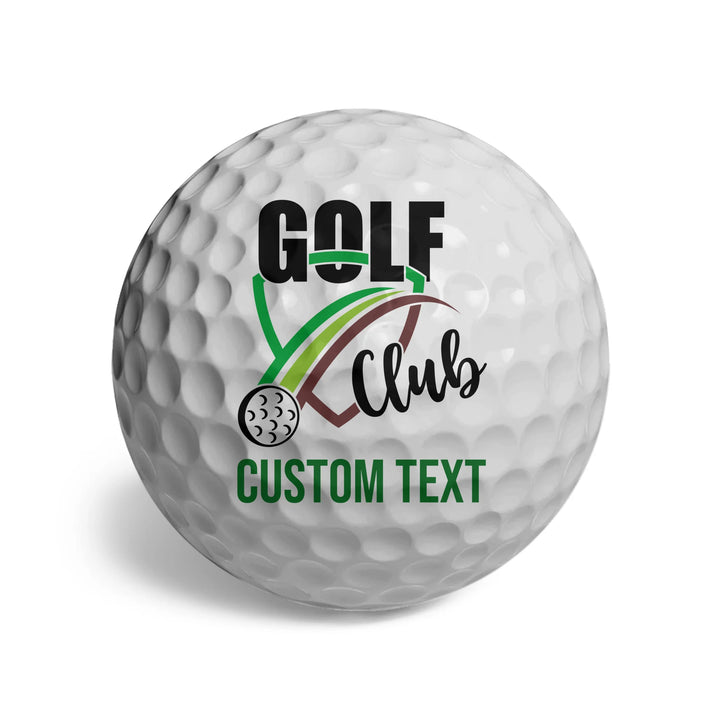 Personalized golf balls with custom spiral text — add initials, name, or quote in any color and font style — premium gift for golfers by ARTFULANE